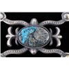 Image 9 : Navajo Kingman Turquoise Sand Cast Belt Buckle
