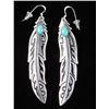 Image 1 : Navajo T&R Singer Sterling & Turquoise Earrings