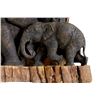 Image 11 : Large Hand Carved Elephant Herd Wooden Statue
