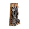 Image 3 : Large Hand Carved Elephant Herd Wooden Statue