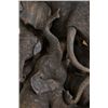 Image 8 : Large Hand Carved Elephant Herd Wooden Statue