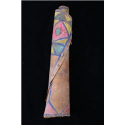 Crow Polychrome Parfleche Headdress Case c. 1800's