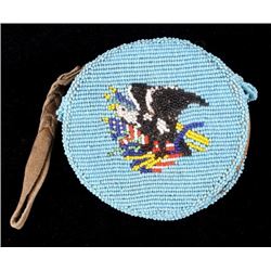 Nez Perce Beaded American Eagle Coin Purse c.1930s