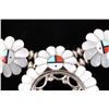 Image 12 : Zuni Mother of Pearl Sun Face Inlay Squash Blossom