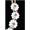 Image 5 : Zuni Mother of Pearl Sun Face Inlay Squash Blossom