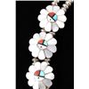 Image 9 : Zuni Mother of Pearl Sun Face Inlay Squash Blossom