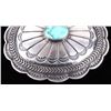 Image 3 : Navajo Sterling Kingman Turquoise Belt Buckle