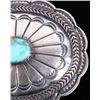 Image 6 : Navajo Sterling Kingman Turquoise Belt Buckle