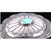 Image 7 : Navajo Sterling Kingman Turquoise Belt Buckle