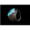 Image 3 : Navajo Yazzie Kingman Turquoise Ring LARGE