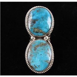Navajo Beradine Begay Tsosie Kingman & Silver Ring