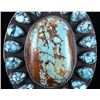 Image 3 : Navajo Tony Yazzie Kingman Turquoise Ring LARGE