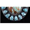 Image 4 : Navajo Tony Yazzie Kingman Turquoise Ring LARGE