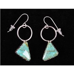 Navajo Royston Turquoise Sterling Silver Earrings