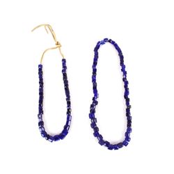 Russian Faceted Cobalt Glass Trade Bead Necklaces