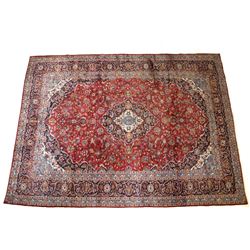 Kashan Persian Hand Knotted Large Area Rug