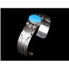 Image 2 : Navajo Sterling & Kingman Turquoise Bracelet