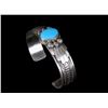 Image 3 : Navajo Sterling & Kingman Turquoise Bracelet