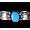Image 7 : Navajo Sterling & Kingman Turquoise Bracelet