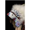 Image 11 : Crow Beaded Feather Headdress w/ Feather Trailer