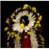 Image 5 : Crow Beaded Feather Headdress w/ Feather Trailer