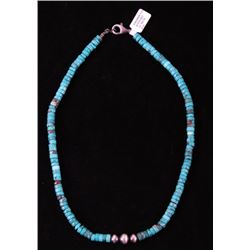 Navajo Mason Lee Kingman Turquoise Necklace