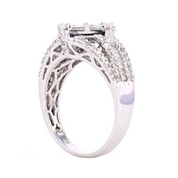 Princess Cut Diamond & 14k White Gold Ring