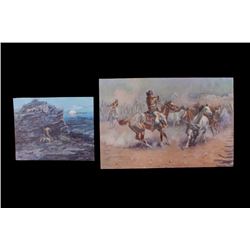 Charles M. Russell Indian Painting Prints c1899