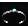 Image 1 : Navajo R. Enriquez Silver & Kingman Turquoise Cuff