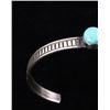 Image 3 : Navajo R. Enriquez Silver & Kingman Turquoise Cuff