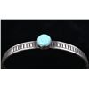 Image 4 : Navajo R. Enriquez Silver & Kingman Turquoise Cuff