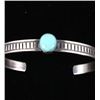 Image 5 : Navajo R. Enriquez Silver & Kingman Turquoise Cuff