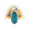 Image 1 : Australian Lightning Ridge Opal 18K Gold Ring