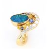 Image 4 : Australian Lightning Ridge Opal 18K Gold Ring
