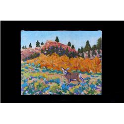 Original Oil on Canvas Mule Deer Tom Waugh 1984