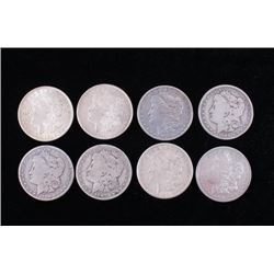 Collection of Eight Morgan Dollar Coins
