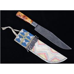 Comanche Beaded Sheath & Anadarko Marked Knife