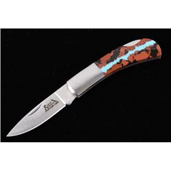 Vein Turquoise Custom Santa Fe Stoneworks Knife