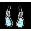 Image 1 : Zuni Sleeping Beauty Turquoise Mosaic Earrings