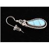 Image 3 : Zuni Sleeping Beauty Turquoise Mosaic Earrings
