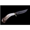 Image 2 : Custom Mark Horvat Antler Handle Knife & Scabbard