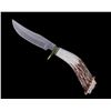 Image 3 : Custom Mark Horvat Antler Handle Knife & Scabbard