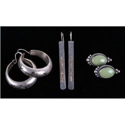 Navajo, Mexican Sterling Silver Earring Collection