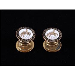 Montana Roundup Coal Mining Co. Enamel Cufflinks