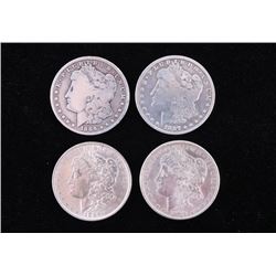 Collection of Four Morgan Silver Dollar Coins