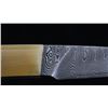 Image 10 : Signed Ladder Damascus Drop Point Knife & Sheath