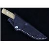 Image 12 : Signed Ladder Damascus Drop Point Knife & Sheath