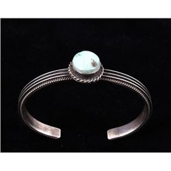 Navajo W Dawes Royston Turquoise Sterling Bracelet