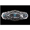 Image 1 : Navajo Sterling & Kingman Turquoise Hair Clip