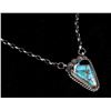 Image 1 : Navajo Sterling Silver & Spiny Turquoise Necklace